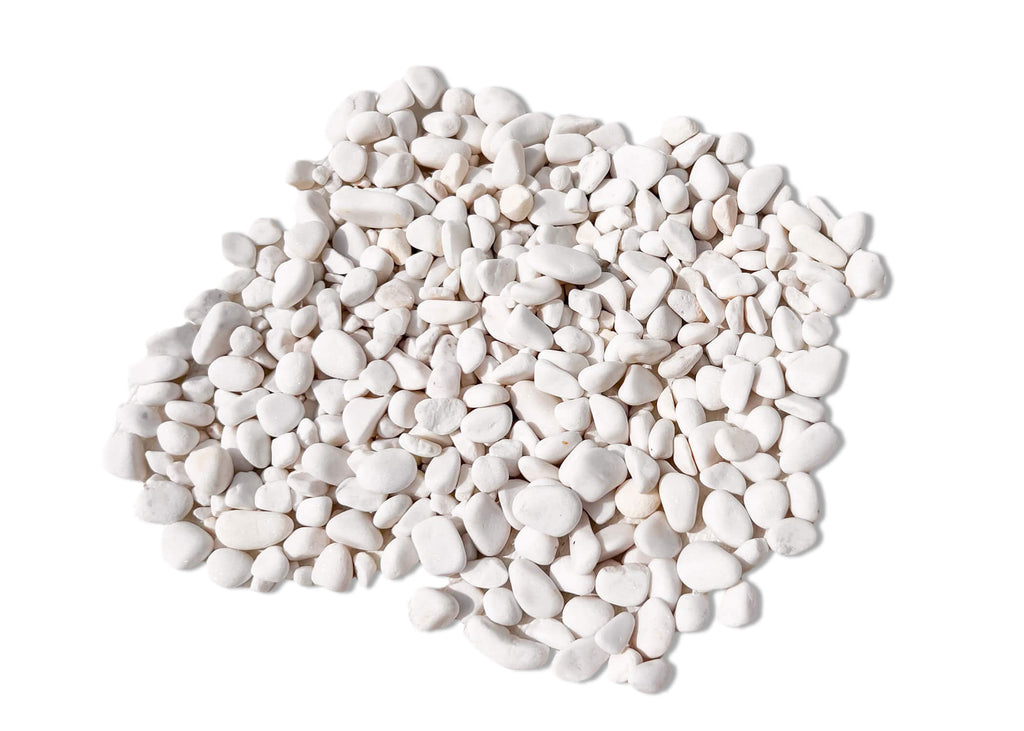 Snow White Pebbles: Ideal for Gardens, Fish Tanks , Succulents, Crafts & More